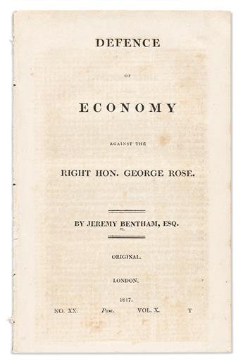 [Economics] Bentham, Jeremy (1748-1832) The Book of Fallacies: from Unfinished Papers.